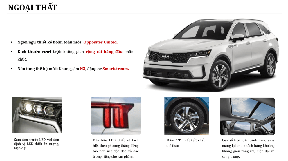 kia sorento ngoại thất