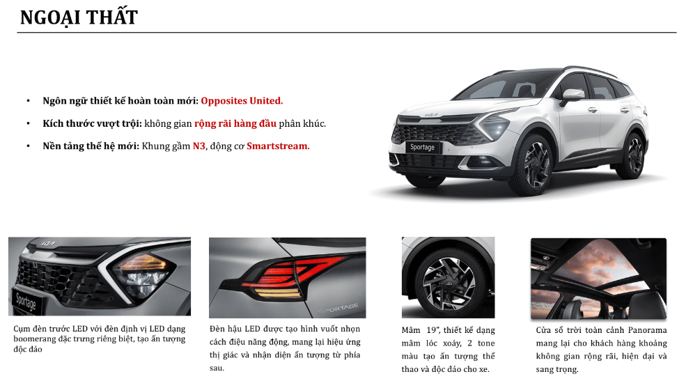 kia sportage ngoại thất