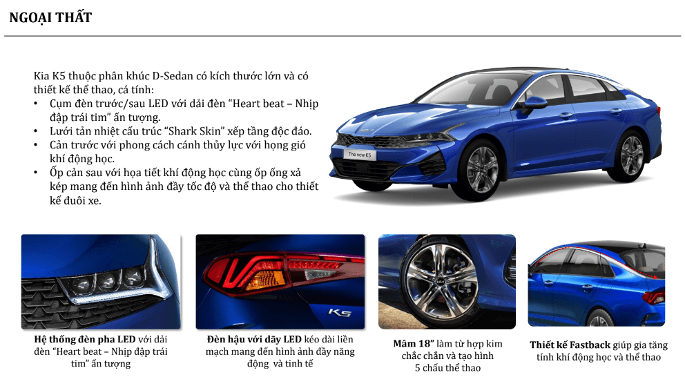 Ngoại thất kia k5