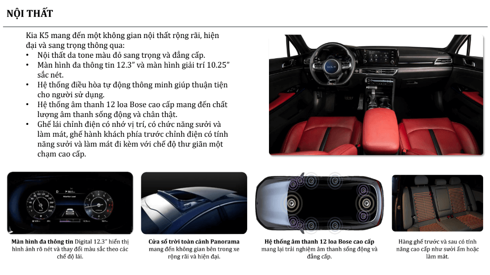 nội thất kia k5