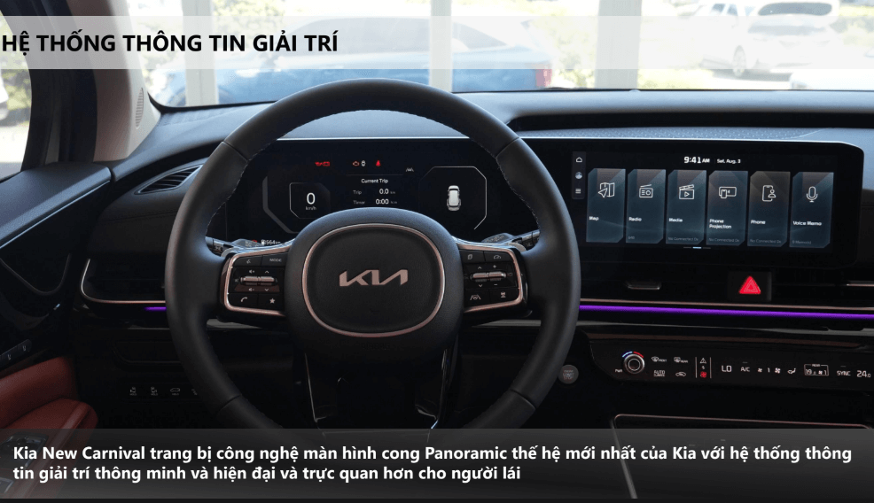 màn hình giải trí new carnival