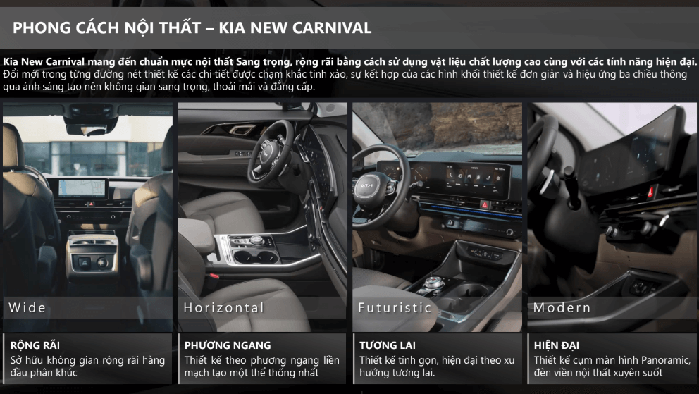 nội thất xe new carnival